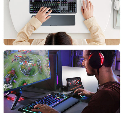 Mechanical Keyboard Hand-held Mouse Wrist Pad Desktop Palm-held Storage Box Female Office Typing Wrist Pad 87 Key Code Word
