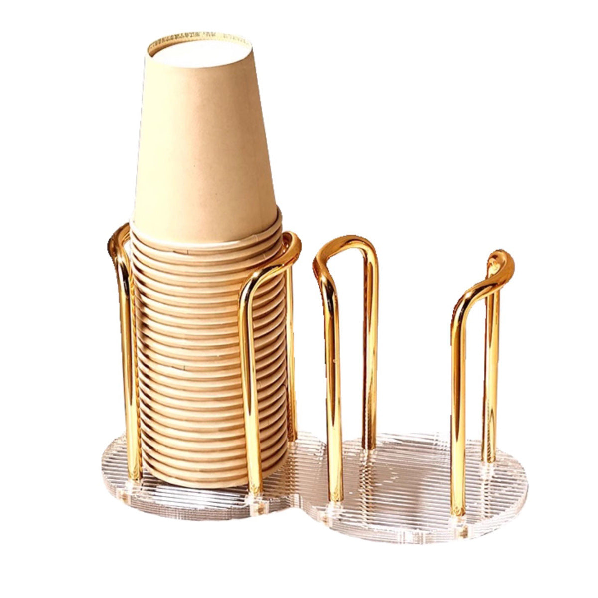 Acrylic Paper Cup Holder Disposable Cup Picker Straw Cup Desktop Storage Rack Household Coffee Tea Cup Rack