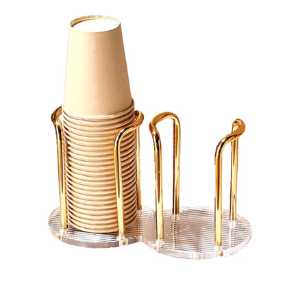 Acrylic Paper Cup Holder Disposable Cup Picker Straw Cup Desktop Storage Rack Household Coffee Tea Cup Rack