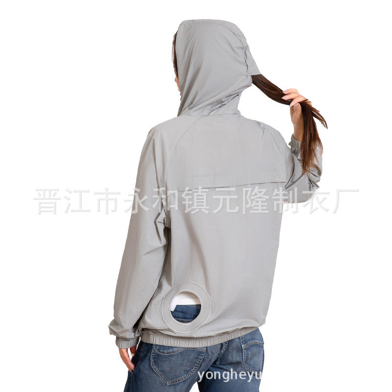 Summer Air Conditioning Clothing Outdoor Sun Protection Clothing Cooling Cooling Fan Skin Clothing Fan Clothing Long Sleeve Work Clothes Fishing Clothes