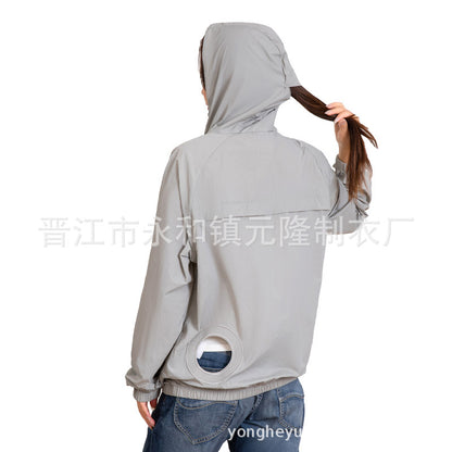 Summer Air Conditioning Clothing Outdoor Sun Protection Clothing Cooling Cooling Fan Skin Clothing Fan Clothing Long Sleeve Work Clothes Fishing Clothes