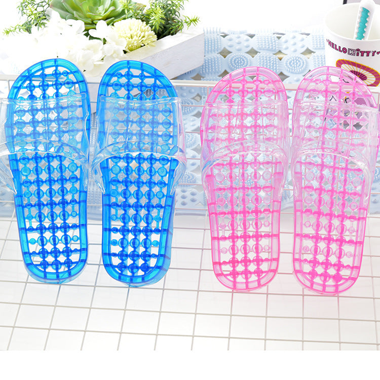 Couple Bathroom Slippers Men's Summer Non-slip Home Indoor Bathing Women's Sandals Thick Bottom Massage Leakage Home Shoes