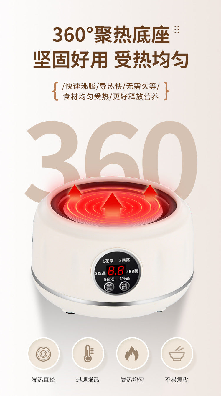 Multifunctional Health Cup Electric Stew Cup Small Mini Heating Water Cup Tea Boiling Pot Hot Milk Office Artifact