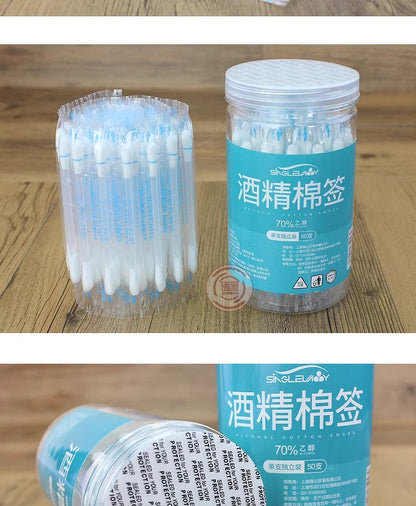 Household Disposable Iodophor Cotton Swabs Portable Baby Navel Disinfection Iodine Cotton Swabs Travel Cleaning Alcohol Disinfectant