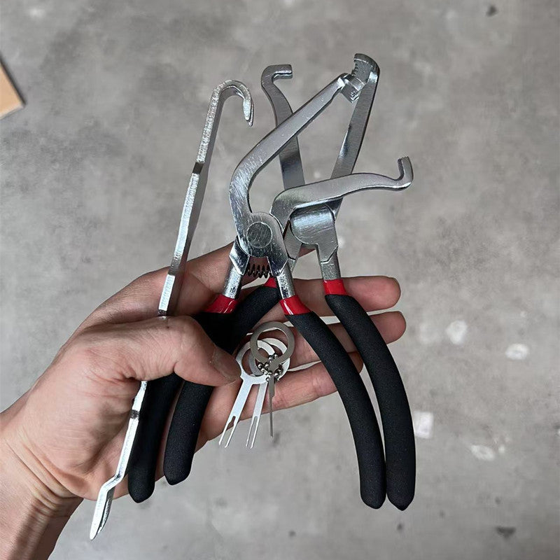Red and black elbow 60 degree power-off pliers bolt pliers multi-purpose pliers car oil pipe separation harness pliers cross-border pliers