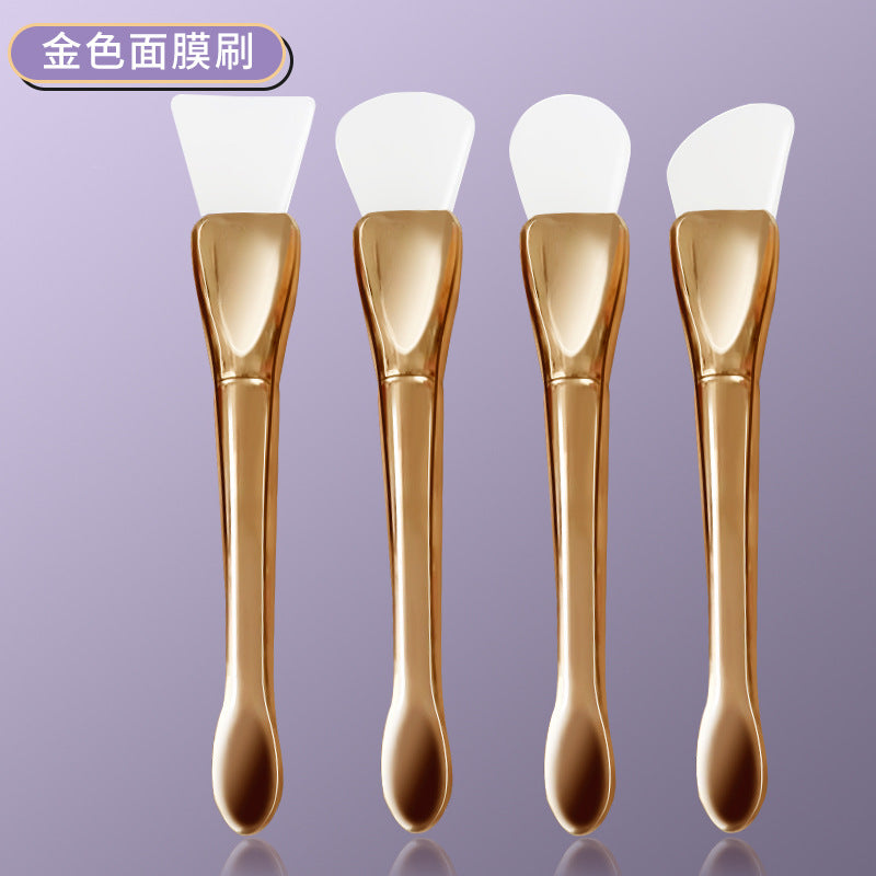 New Silver Rod silicone mask brush multifunctional beauty makeup brush ultra-thin flat head coating foundation brush mud film brush