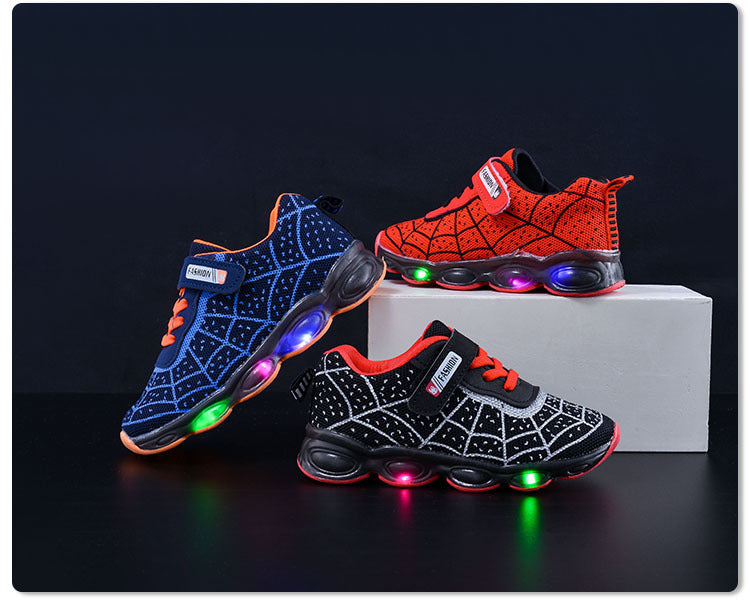 Spring and Autumn Kidsren's Shoes, Kidsren's Luminous Light Shoes, Men's and Women's Running Shoes, Baby Flash Shoes, Led Light-Up Sports Shoes, Mesh