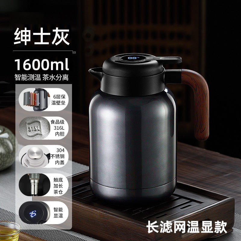 316L Stainless Steel Insulated Large Capacity Kettle for Home Use, Thermos for Tea, Dedicated for Warming Tea, Water Separation, and Stewing Tea Kettle