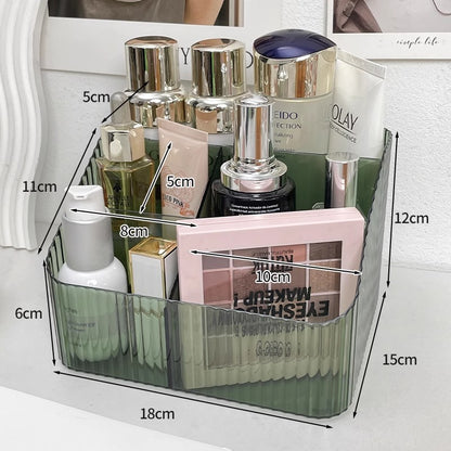 Cosmetic Storage Box Desktop Dressing Table Skin Care Lipstick Makeup Brush Girl High-end Transparent Storage Rack