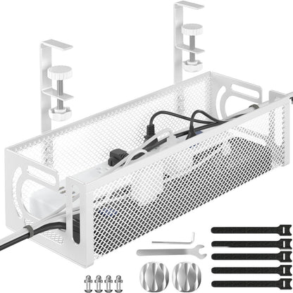 Cross-border desk under cable and wire management tray rack under counter finishing rack row storage rack socket organizer
