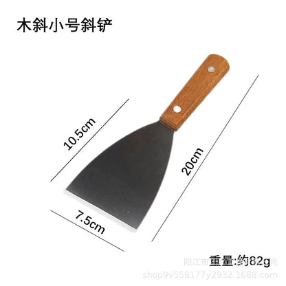 Triangle Stainless Steel Teppanyaki Grilling Shovel Multi-use Steak Hand-held Pancake Shovel Restaurant Teppanyaki Cuisine Gadget
