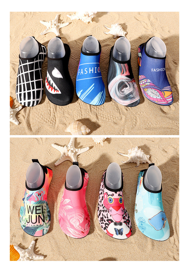 Cross-border new beach shoes quick-drying non-slip soft bottom outdoor wading shoes indoor fitness floor socks yoga shoes