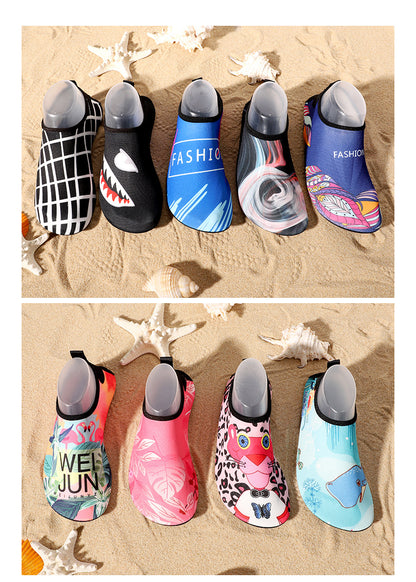 Cross-border new beach shoes quick-drying non-slip soft bottom outdoor wading shoes indoor fitness floor socks yoga shoes