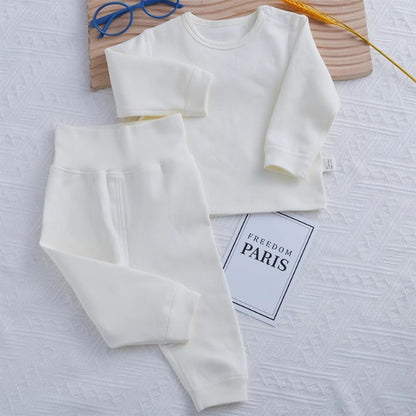Category a Modal Infant Home Clothing Set High Waist Belly Protection Baby Long Sleeve Pajamas Air Conditioning Clothes Autumn Clothes Autumn Pants