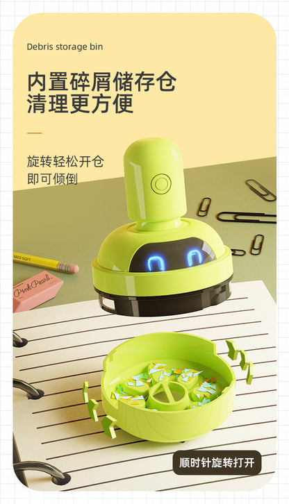 Cross-Border Desktop Vacuum Cleaner Student Mini Handheld Electric Suction Eraser Shavings Children's Cleaning Pencil Shavings Large Suction