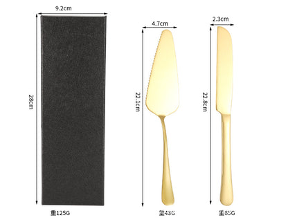 Cross-border Stainless Steel Cake Knife Shovel suit Kitchen Pizza Cutter Creative Baking Household Cream Shovel Knife Gift Box