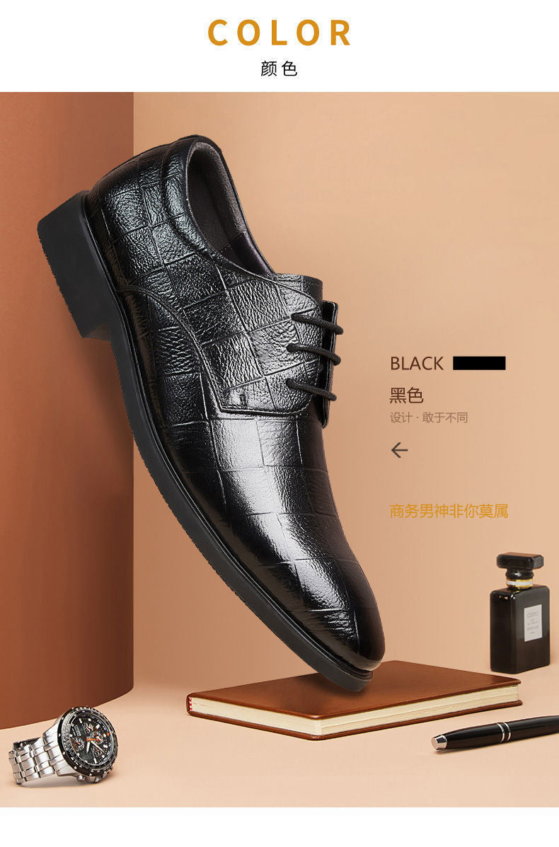 Ba Totem Summer Men's Shoes Genuine Leather Hollow Breathable Leather Shoes Men's Shoes Men's Korean Fashionable Business Dress Shoes Men's