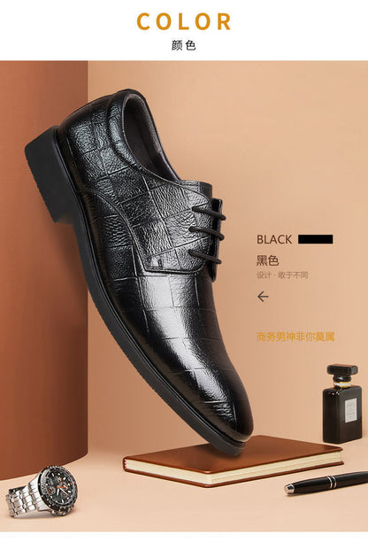 Ba Totem Summer Men's Shoes Genuine Leather Hollow Breathable Leather Shoes Men's Shoes Men's Korean Fashionable Business Dress Shoes Men's
