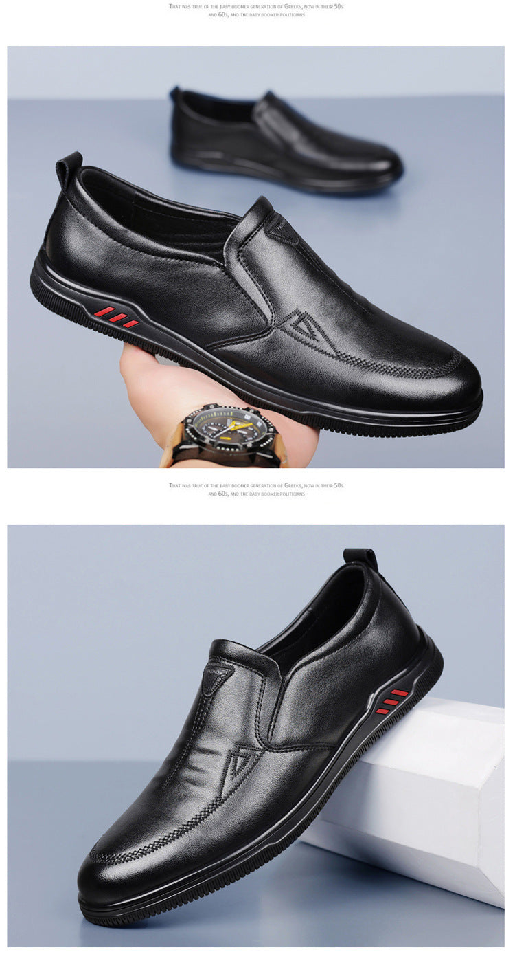Summer Leather Shoes for Men, Casual Hollow Breathable Clogs, Soft Sole, Soft Mesh Shoes, Foreign Style Men's Shoes, Drop Shipping