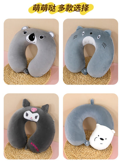Neck Pillow Travel Memory Foam U-shaped Pillow Cartoon Gift Sponge Sleeping Neck Pillow Embroidery Slow Rebound Nap Pillow