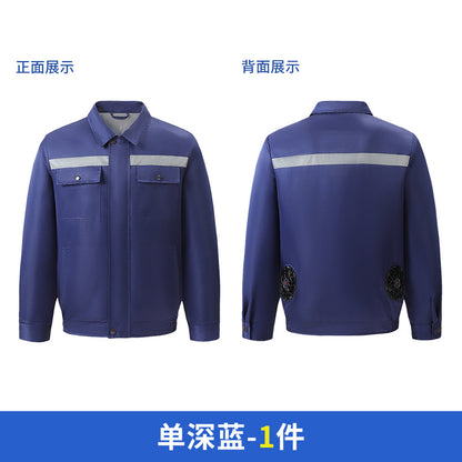 Cross-Border Cooling Air-Conditioning Clothing with Reflective Strips and Fan Cooling Clothing for Men and Women Labor Protection Summer Outdoor Work Clothes