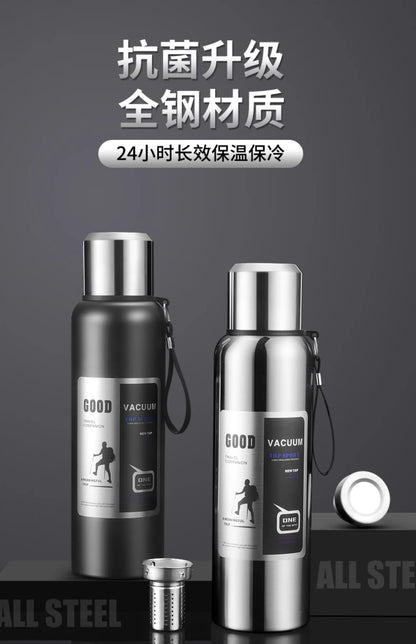 316 stainless steel liner large capacity vacuum all-steel thermos cup outdoor travel mountaineering fitness portable thermos pot