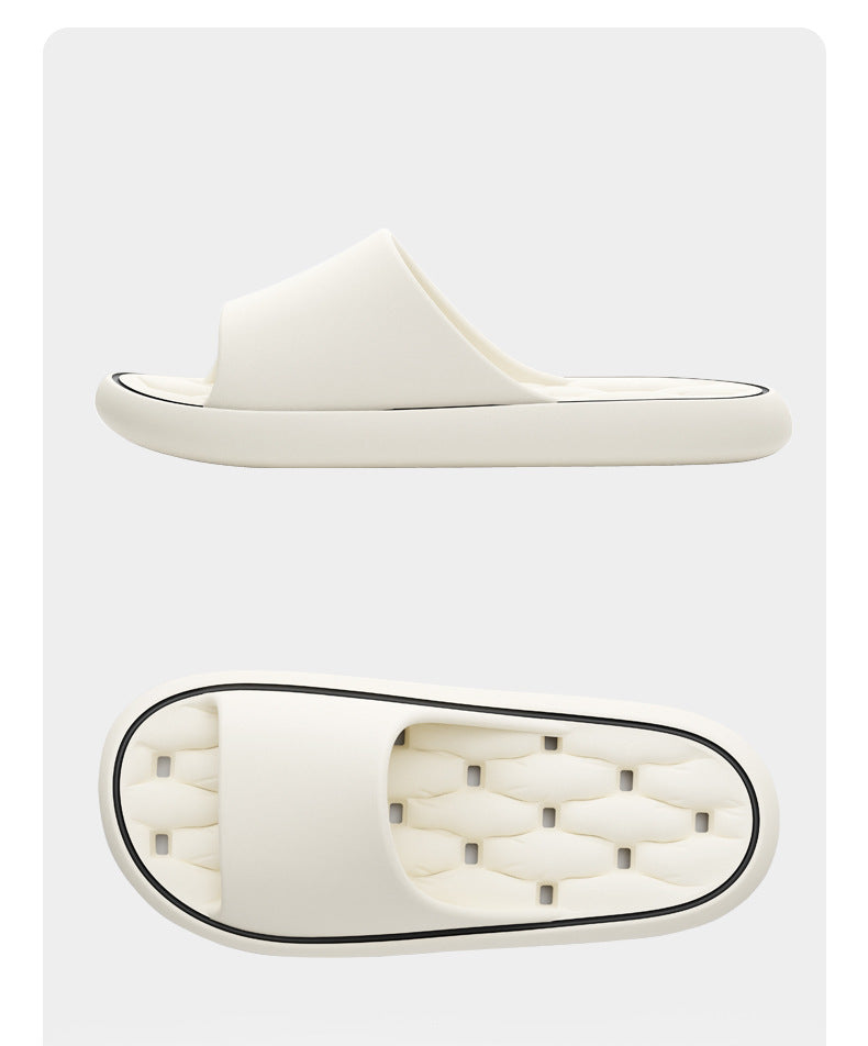 Leakage bathroom slippers ladies summer 2025 new indoor home non-slip bath quick-drying non-stinky feet sandals men