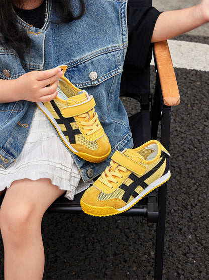 Genuine Leather Boys' Sneakers 2026 Summer New Style Children's Mesh Casual Shoes Breathable Girls' Sports Shoes White Shoes