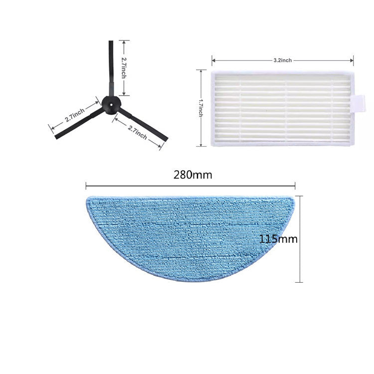 Suitable for Dibea Dibea Sweeping Robot Accessories ML009 UniVersal Smart V3 Side Brush Filter Haipa Rag