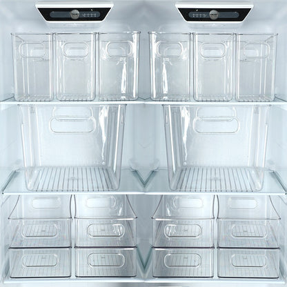 Multi-size Transparent Refrigerator Storage Box Snacks and Sundries Storage Box Cosmetic Finishing Multifunctional Transparent Superposable