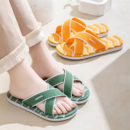 Home Eva Slippers for Women, Non-Slip Bathroom Bathing Slippers for Men, Summer Outdoor Wear, Beach Trendy Slippers, Factory Direct Sales