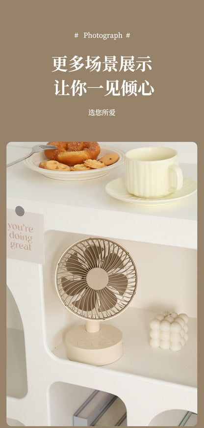 Cassidorf small fan office desktop fan USB6 inch shake head rechargeable desktop bedside fan long endurance