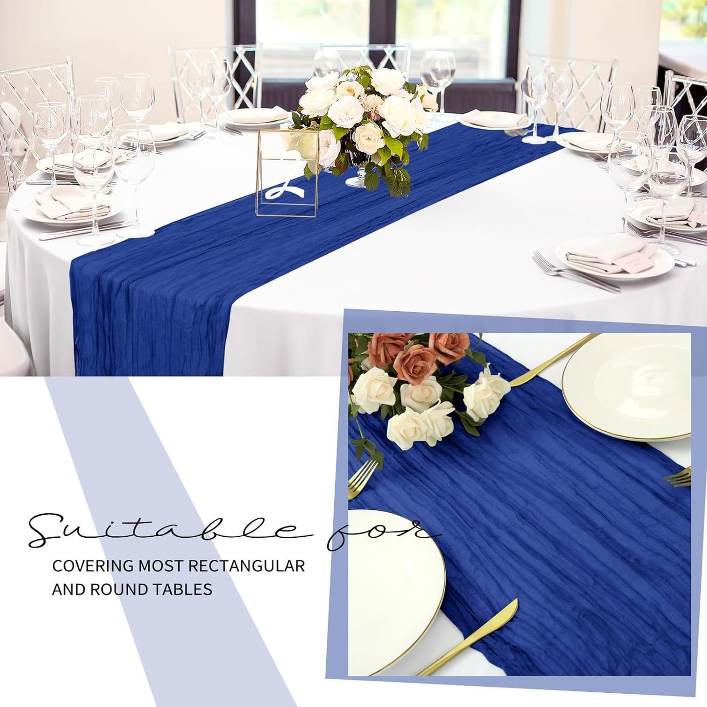 Cross-border foreign trade wholesale Bali yarn wrinkled table flag twist table flag tablecloth wedding party decoration wrinkled table flag