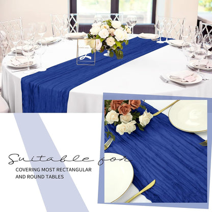 Cross-border foreign trade wholesale Bali yarn wrinkled table flag twist table flag tablecloth wedding party decoration wrinkled table flag