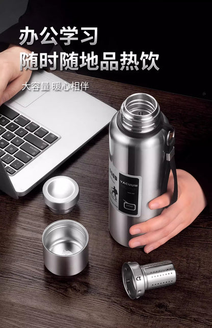 Large Capacity 316 Stainless Steel All-Steel Pot Men's Outdoor Travel Mountaineering Portable Thermos Cup Wholesale Cross-Border