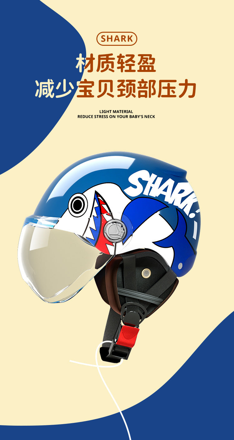New National Standard 3c certified children's helmet boy baby girl electric car Children's helmet Four Seasons Universal half helmet