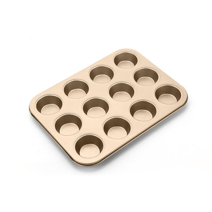 Baking Mold Mufen Small Cake Grinder Baking Six Donuts Non-Stick Household 6/12 Mold Baking Tray Tool