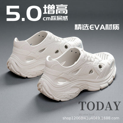 New Style Eva Thickened 5cm Height-Increasing Soft Sole Comfortable Versatile Dad Shoes Outdoor Closed-Toe Sandals for Couples