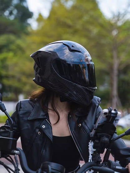 Motorcycle Helmet 3C Certified Bluetooth Men's and Women's All-Season Universal Personalized Electric Cruise Motorcycle Full-Coverage Full-Face Helmet