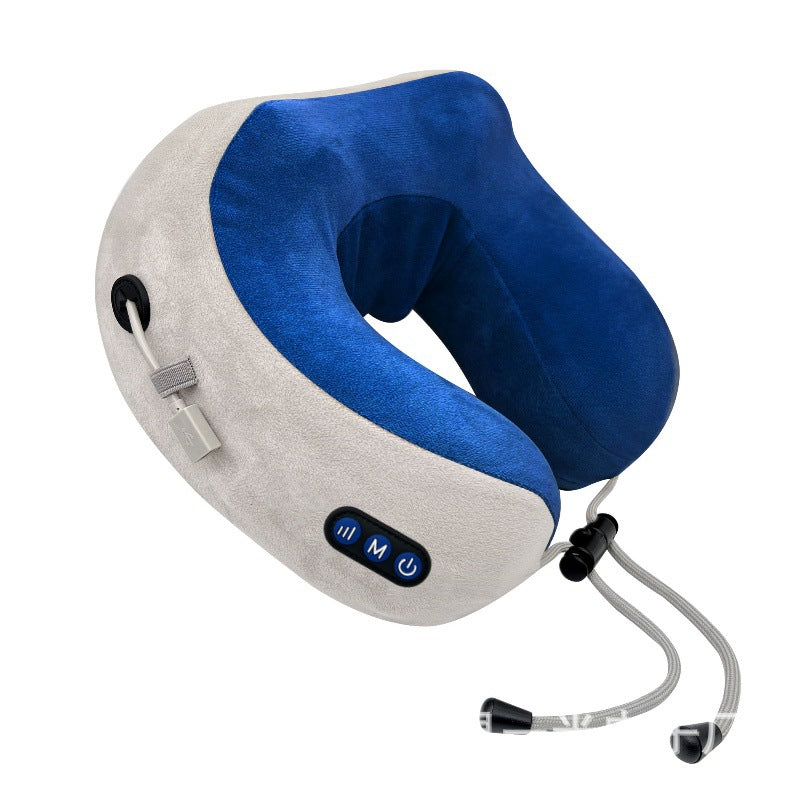 Household Massage U-shaped Pillow Memory Foam Portable Car Travel Electric Neck Cervical Massager U-shaped Massage Pillow