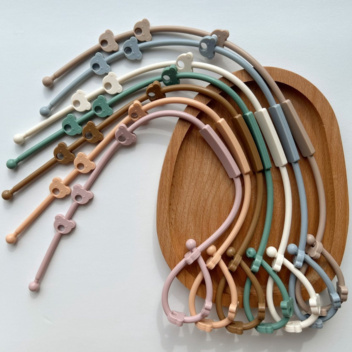 Ins Nordic Style New Plastic Clip Silicone Chain Baby Toy Grinding Stick Tooth Gum Silicone Chain Nipple Anti-losing Rope