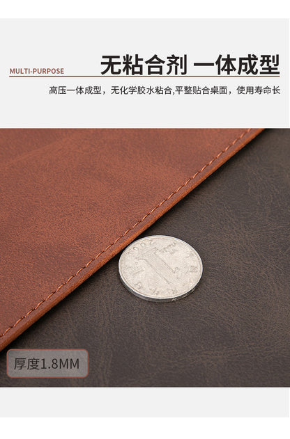 Skin-feeling Crazy Horse Leather Table Mat Leather Pattern Mouse Pad Custom Oversized Office Computer Mat Leather Learning Desk Mat