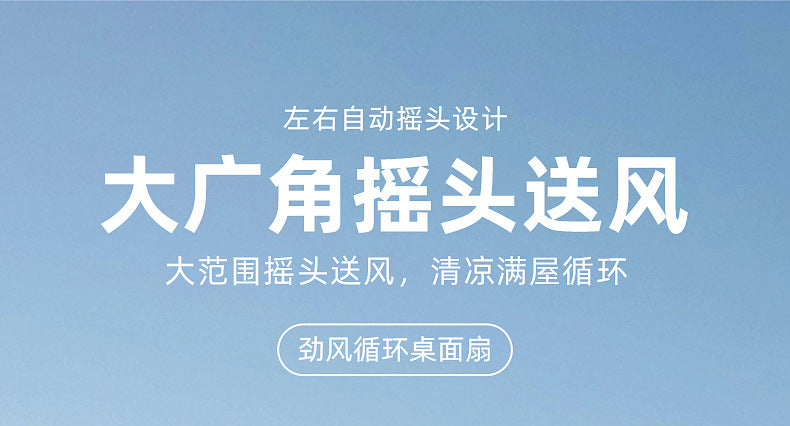 Desktop Electric Fan Large Wind Turbine Small Fan Office Household Desk Fan Silent Electric Fan Air Circulation Fan