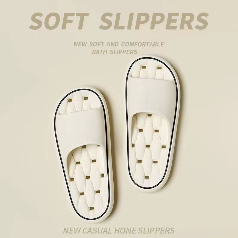 Slippers for Women, Summer Couples, Indoor Home Bathroom Bathing, Leaking, Non-Slip, Thick-Soled, Shit-Stepping Household Sandals, Slippers for Men