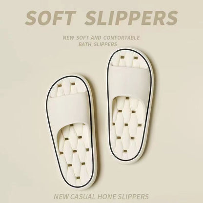 Slippers for Women, Summer Couples, Indoor Home Bathroom Bathing, Leaking, Non-Slip, Thick-Soled, Shit-Stepping Household Sandals, Slippers for Men
