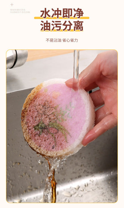 Compressed Wood Pulp Cotton Kitchen Cleaning Dishwashing Sponge Compressed Sheet Absorbs Water, Decontaminates and Does Not Stick to Oil Sponge Block Cartoon Printing