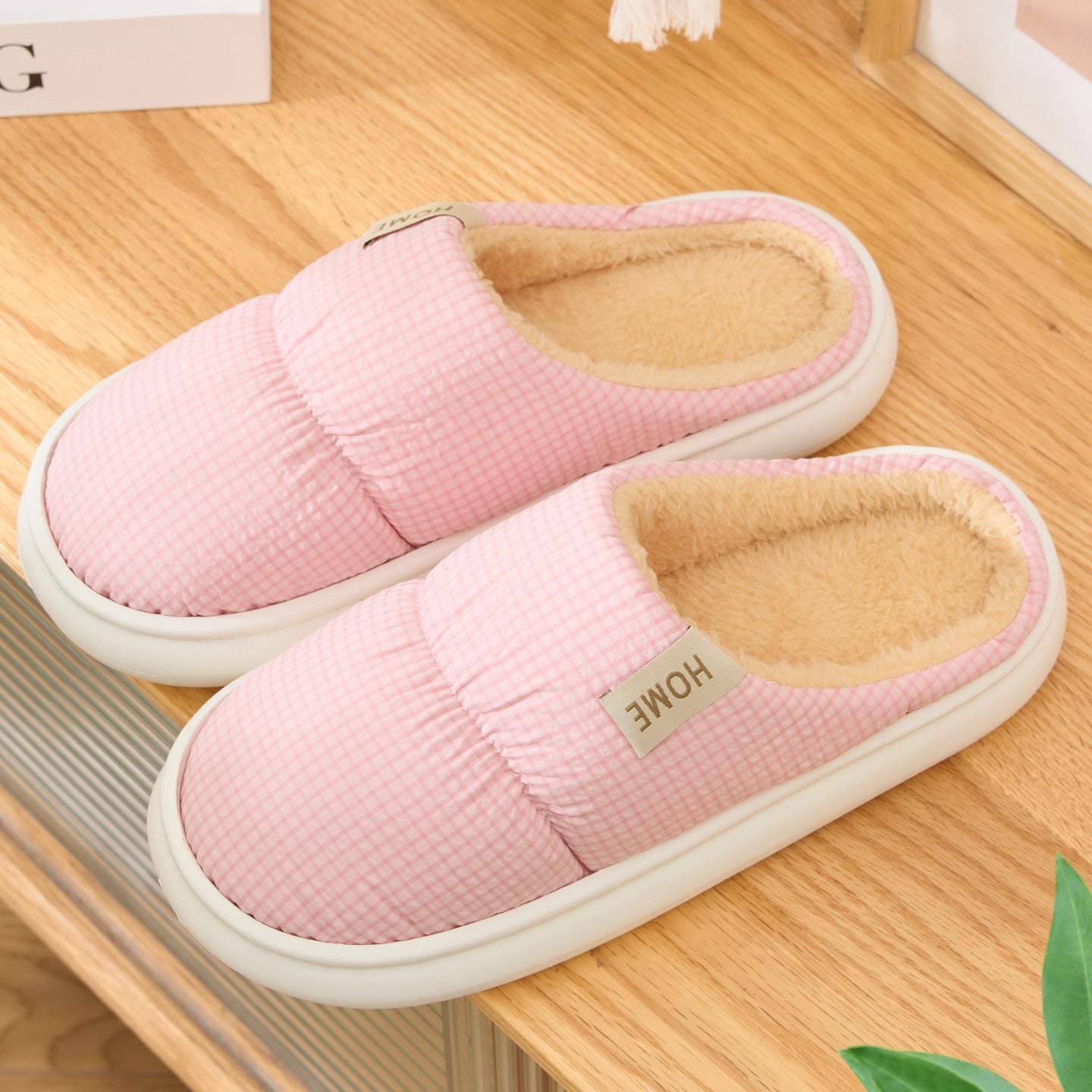 Waterproof Cotton Slippers for Men, Home Use, Autumn and Winter 2026 New Model, Indoor Home Warm Thick-Soled Warm Cotton Slippers for Men