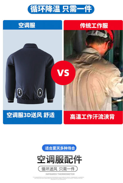 25 New Air-conditioning Clothes with Fan Outdoor Work Air-conditioning Shirt Factory Direct Cross-border Wholesale Exclusive