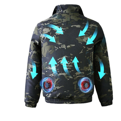 Summer Cooling Air-Conditioned Clothing for Men, Refrigeration Clothing with Fan, Welding Site Heatstroke Prevention Labor Protection Work Clothes
