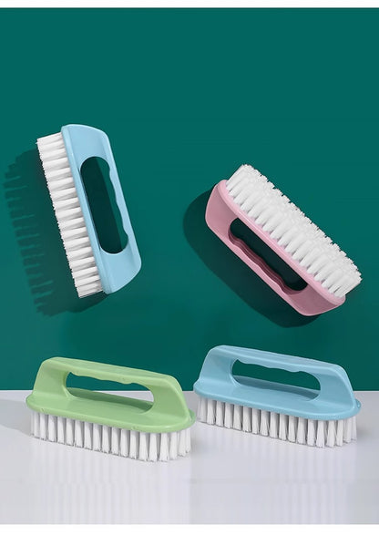 Plastic Brush with Hard Bristles, Thickened and Reinforced Handle, Multifunctional Laundry and Shoe Cleaning Brush, Non-Slip Cleaning Brush for Sneakers and White Shoes